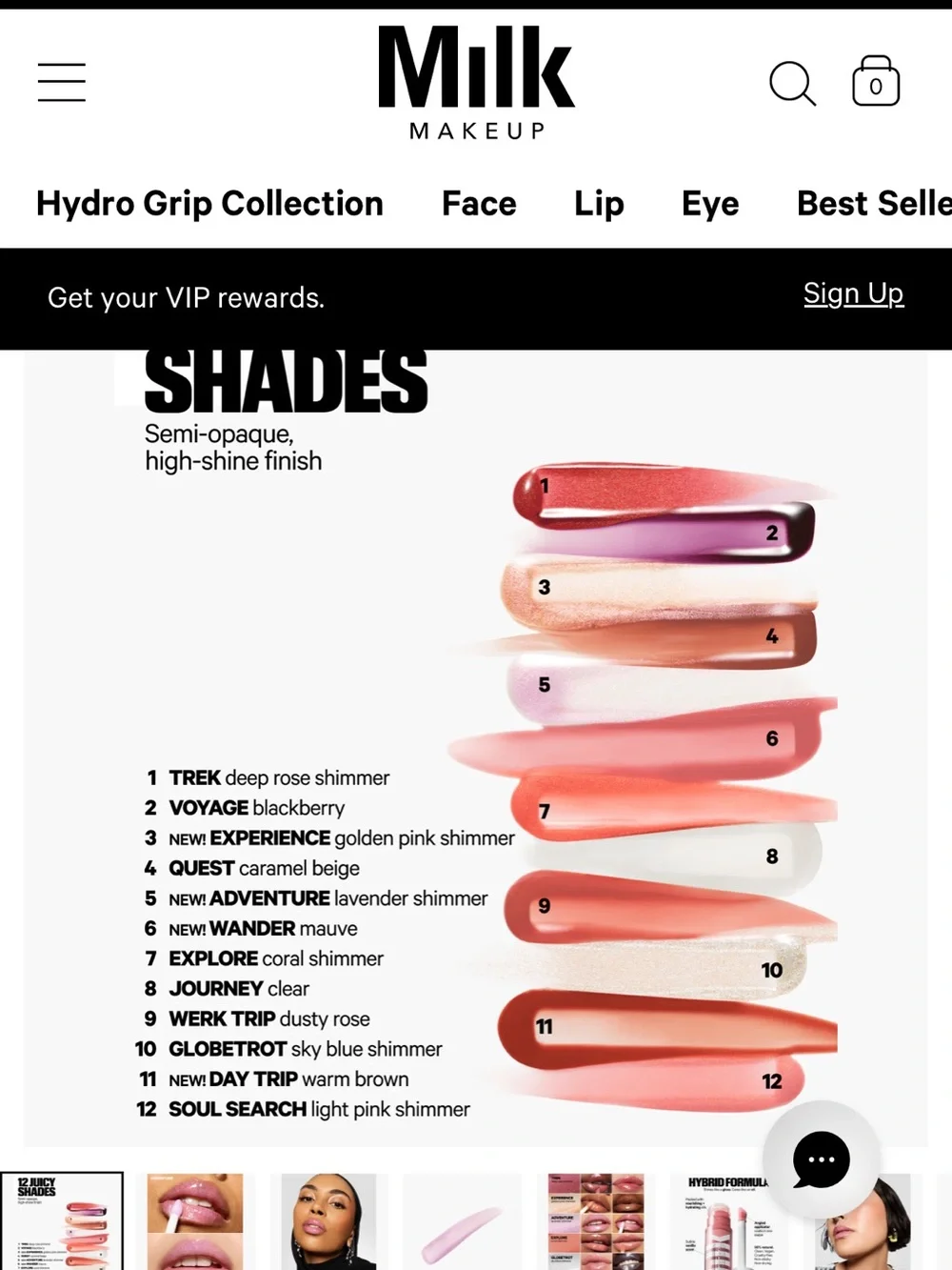 Milk Odyssey Lip Oil Gloss hydrating lip gloss new in box